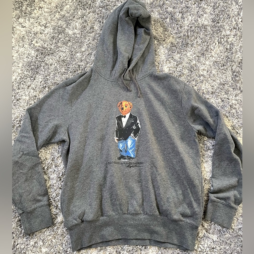 Ralph Lauren Polo Bear Tuxedo Hoodie Mens Sz M